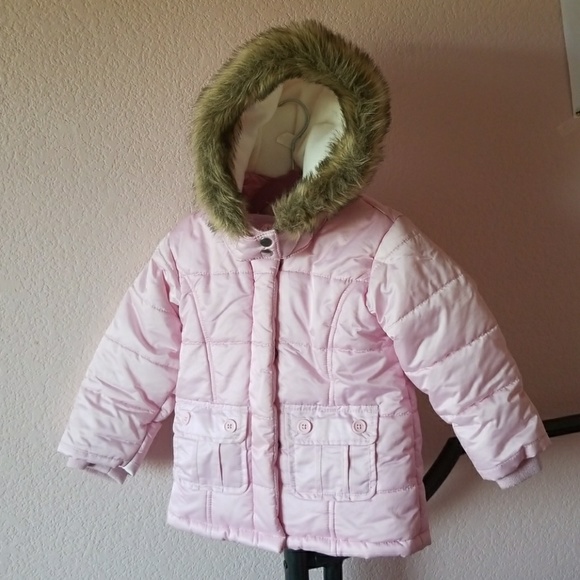 Baby Gap Other - Baby Gap Girls Fleece Lined Puffer Jacket
